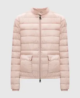 Moncler: Розовая куртка 