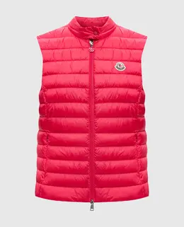 Moncler: Розовый жилет 