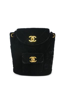 CHANEL Pre-Owned: Чёрный рюкзак 