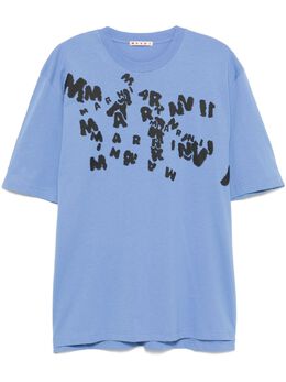 Marni: Голубая футболка 