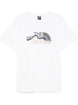 The North Face: Белая футболка  Mountain Line