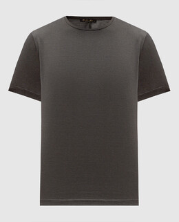 Loro Piana: Сірі футболки 