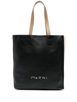 Marni: Чёрная сумка-шоппер  Museo