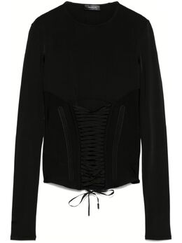 Mugler: Кружевное топ 