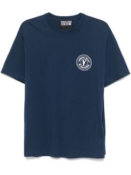 Versace Jeans Couture: Голубая футболка 