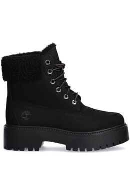 Timberland: Чёрные ботинки 