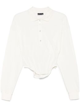 Mugler: Белое поло 