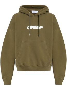 Off-White: Зелёный свитшот  Arrow