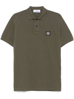 Stone Island: Поло цвета хаки 