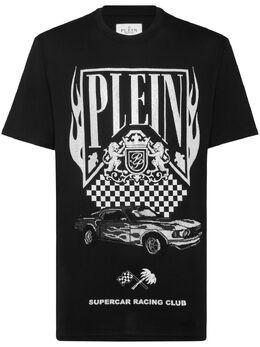 Philipp Plein: Чёрная футболка  Flame