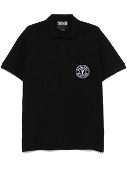 Versace Jeans Couture: Чёрное поло 
