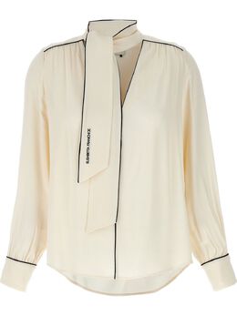 Elisabetta Franchi: Блуза с v-образным вырезом 