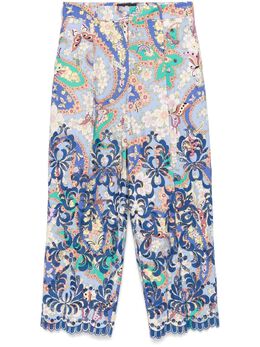 ETRO: Брюки с растительным принтом 