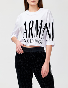 ARMANI EXCHANGE: Белая футболка 