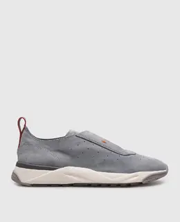 Santoni: Сірі кросівки 