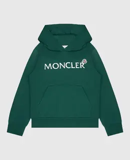 Moncler ENFANT: Зелёная толстовка 