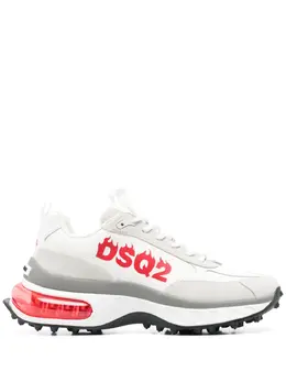 DSQUARED2: Белые кроссовки  Bubble