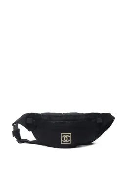 CHANEL Pre-Owned: Чёрная поясная сумка 