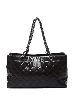 CHANEL Pre-Owned: Чёрная сумка-шоппер 