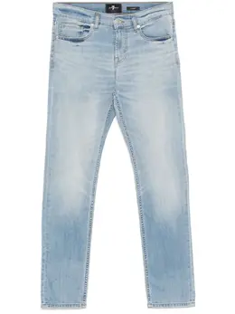 7 For All Mankind: Светлые джинсы  Slimmy