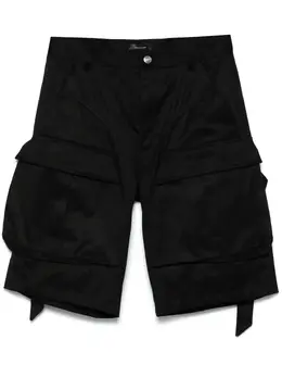 Mugler: Чёрные шорты 