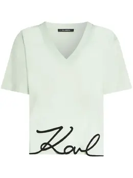 Karl Lagerfeld: Светлая футболка  Signature