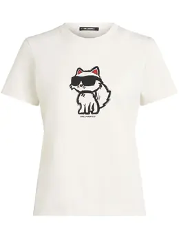 Karl Lagerfeld: Белая футболка  Choupette