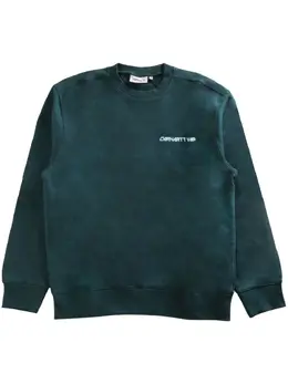 Carhartt WIP: Зелёный свитшот 