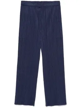 Pleats Please Issey Miyake: Синие брюки 