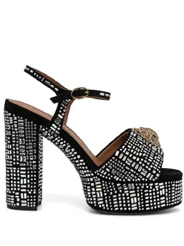 Kurt Geiger London: Чёрные сандалии 