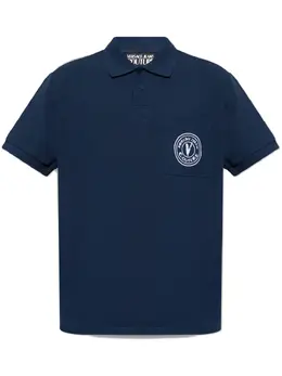 Versace Jeans Couture: Синее поло 