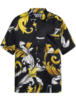 Versace Jeans Couture: Чёрная рубашка 