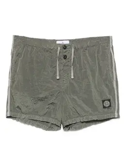 Stone Island: Зелёные шорты  Compass