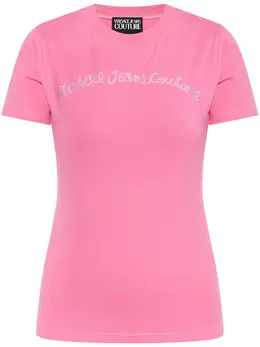 Versace Jeans Couture: Розовая футболка 