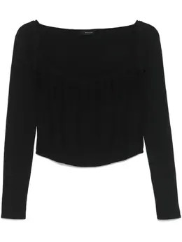 Mugler: Чёрный свитер 