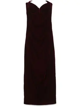 Mugler: Бархатное платье 