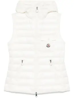 Moncler: Белый жилет 
