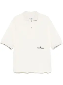 Stone Island: Белое поло 