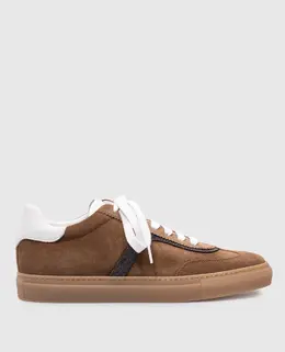 Brunello Cucinelli: Коричневые кроссовки 