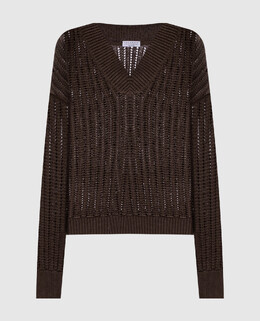 Brunello Cucinelli: Коричневый свитер 