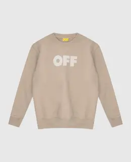 Off-White: Свитшот цвета хаки 