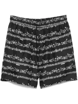 AMIRI: Чёрные шорты 