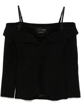 Mugler: Куртка с открытыми плечами 