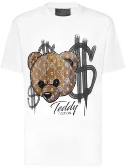 Philipp Plein: Белая футболка  Teddy