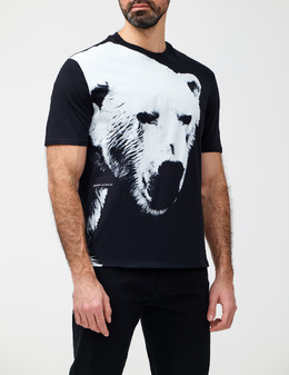 ARMANI EXCHANGE: Чорні футболки 