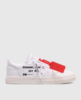 Off-White: Белые кроссовки  Vulcanized