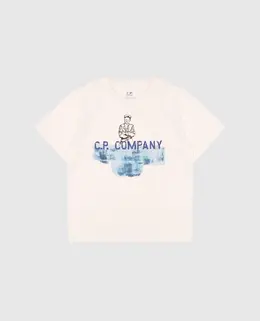 C.P. Company: Бежевая футболка 