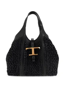 Tod's: Чёрная сумка-шоппер  T Timeless