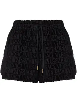 Versace: Чёрные шорты  Baroque
