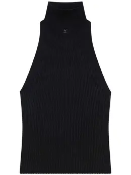 Courrèges: Чёрная майка 